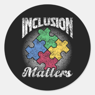 Adesivo Problemas de inclusão Autistas Suportam Autistas