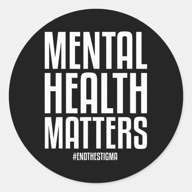 Adesivo Problemas De Saúde Acabam Com O Stigma Mental Heal (Frente)