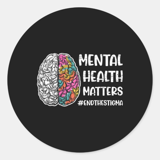 Adesivo Problemas de saúde mental (Frente)