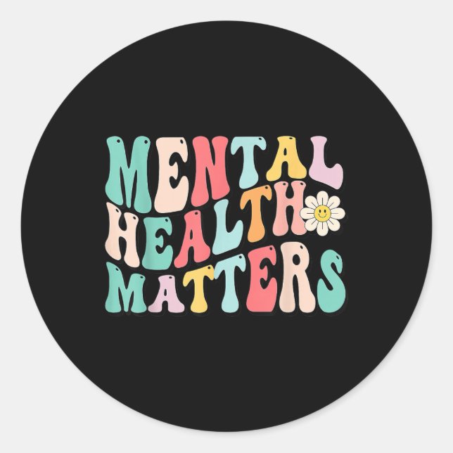 Adesivo Problemas de Saúde Mental Acabam com o Estigma  (Frente)