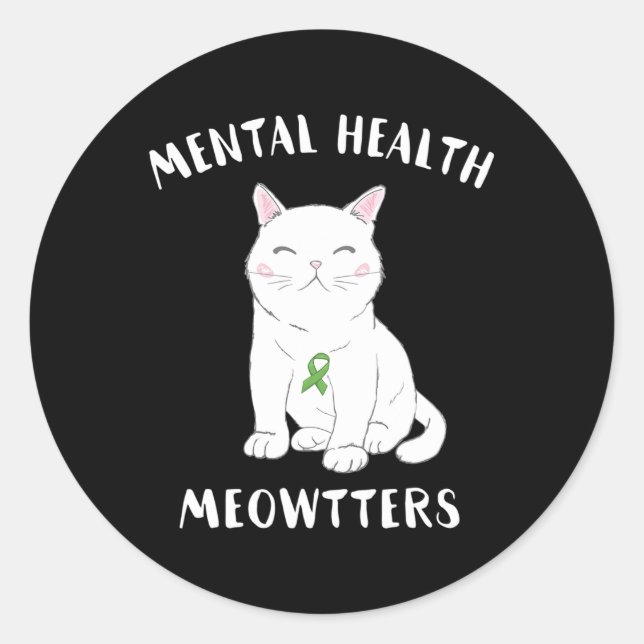 Adesivo Problemas De Saúde Mental Acabam Com Os Awarenes D (Frente)