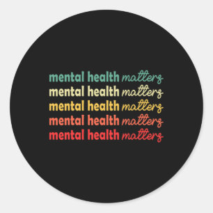 Adesivo Problemas de Saúde Mental Conscientização Retro Au
