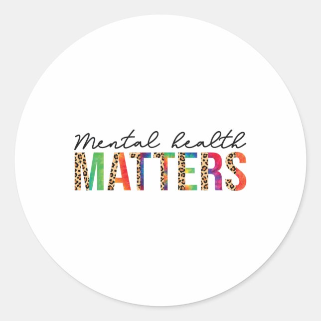 Adesivo Problemas de Saúde Mental Doença do Cérebro Humano (Frente)