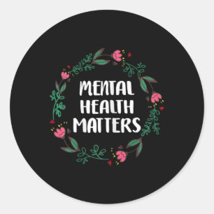Adesivo Problemas de saúde mental Sensibilização Prevenção