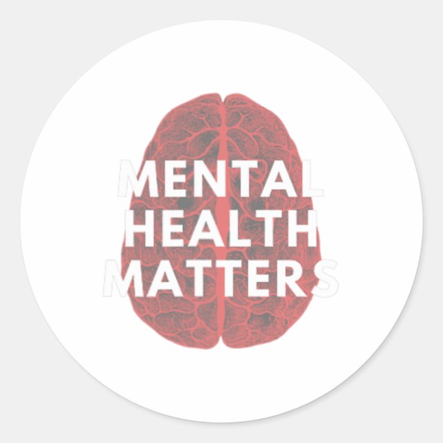 Adesivo Problemas De Saúde Sensibilização O Cérebro Humano (Frente)