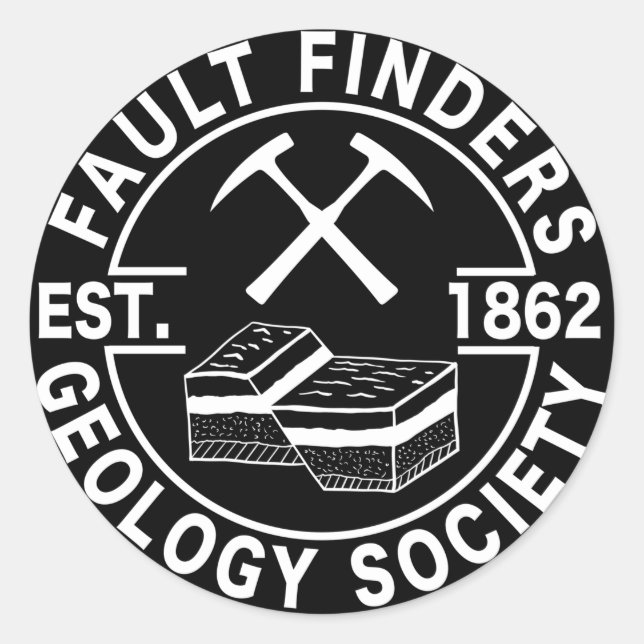 Adesivo Procura Falhas na Geology Society Est. 1862 (Frente)