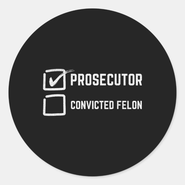 Adesivo Procurador Sobre Felon Kamala Harris 2024 Condenad (Frente)