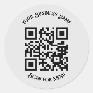 Adesivo Procurar o QRcode do menu com a personalização LGr