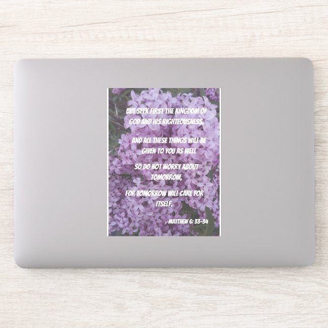 Adesivo Procure Deus e não se preocupe com a Bíblia. (Computador)