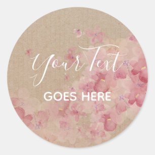 Adesivo Produto Artesanal Personalizável coroa floral Arte