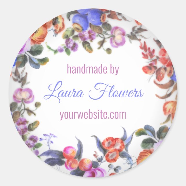 Adesivo Produto artesanal Porcelana (Frente)