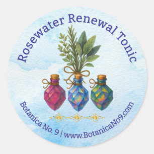 Adesivo Produto Botânico Herbal Artesanal Totalmente Natur