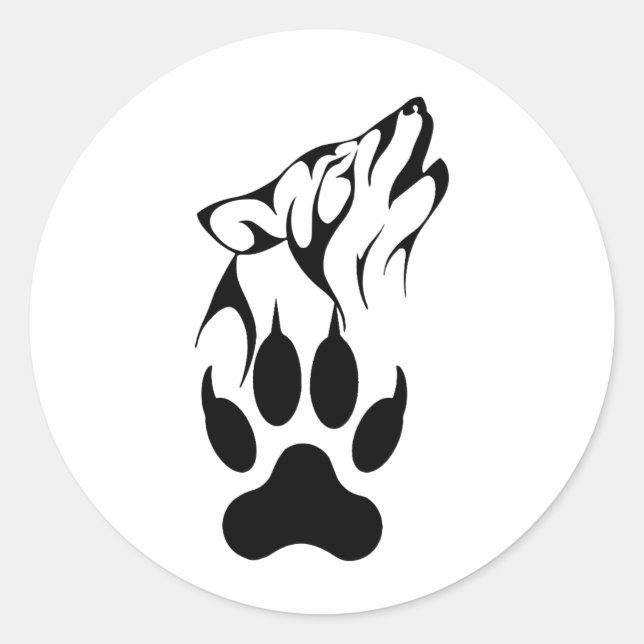 Adesivo Produto clássico do lobo (Frente)