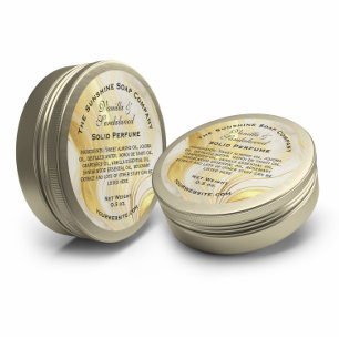 Adesivo Produto cosmético Dourado de sabão branco e esmaec