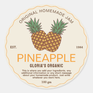 Adesivo Produto de enlatamento por Fruta de abacaxi em vin