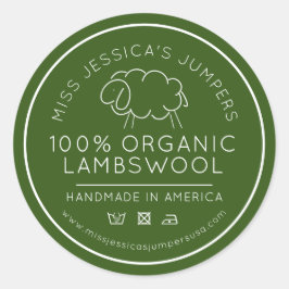 Adesivo Produto de lã de ovelha negócio de tricô verde bra