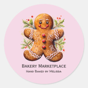 Adesivo Produto de padaria de pão-de-gengibre Xmas Promo S