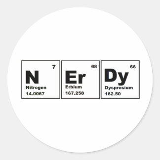 Adesivo Produto de Química Nerdy!