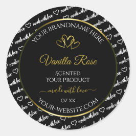 Adesivo Produto em Nuvem de Palavra Branca Preta Rotulagen