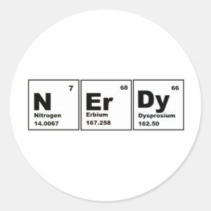 Adesivo Produto Nerdy da química!
