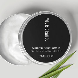 Adesivo Produto Simples de Jar Preto, Moderno e Minimalist