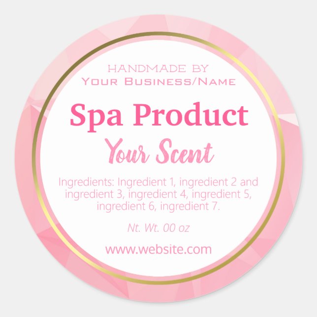 Adesivo Produto Spa Geométrico Produto Spa Fabricado À Mão (Frente)