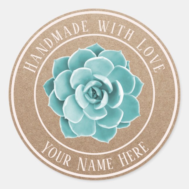 Adesivo Produto Terapêutico com Suculente (Frente)