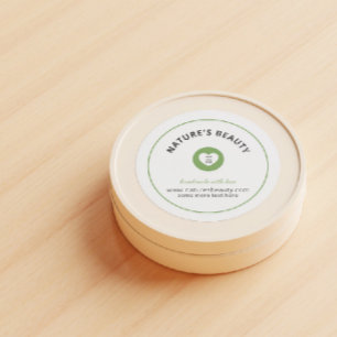 Adesivo Produto verde e preto inspirado na natureza mínima