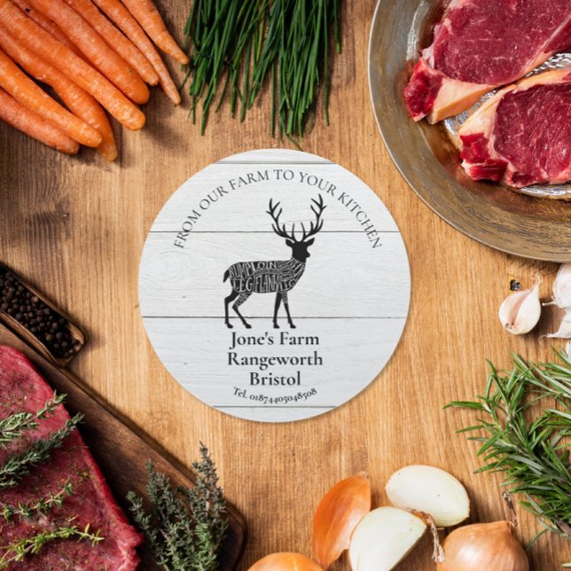 Adesivo Produtor de marketing de carne de veado VENISON (Criador carregado)