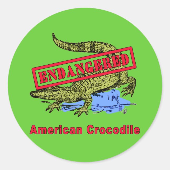 Adesivo Produtos Crocodilos Americanos Ameaçados (Frente)