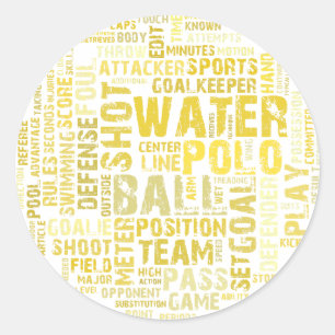Adesivo Produtos de Nuvem de Palavras "Water Polo"
