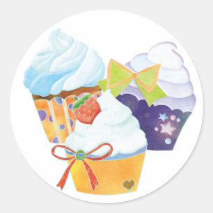 Adesivo Produtos de padaria de Cupcake em forma de cuecas