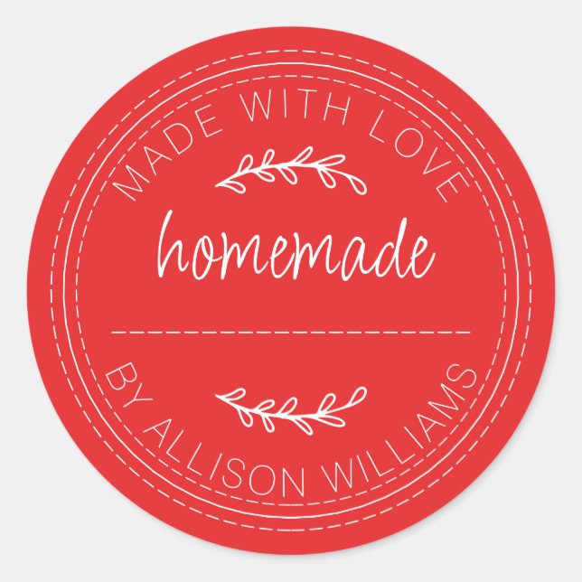 Adesivo Produtos de Panificação Caseiros Rústicos Lata de  (Frente)