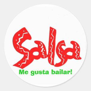 Adesivo Produtos do logotipo da dança da salsa!
