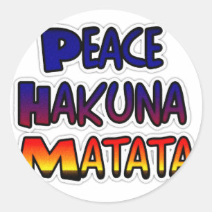 Adesivo Produtos para presentes da Peace Hakuna Matata