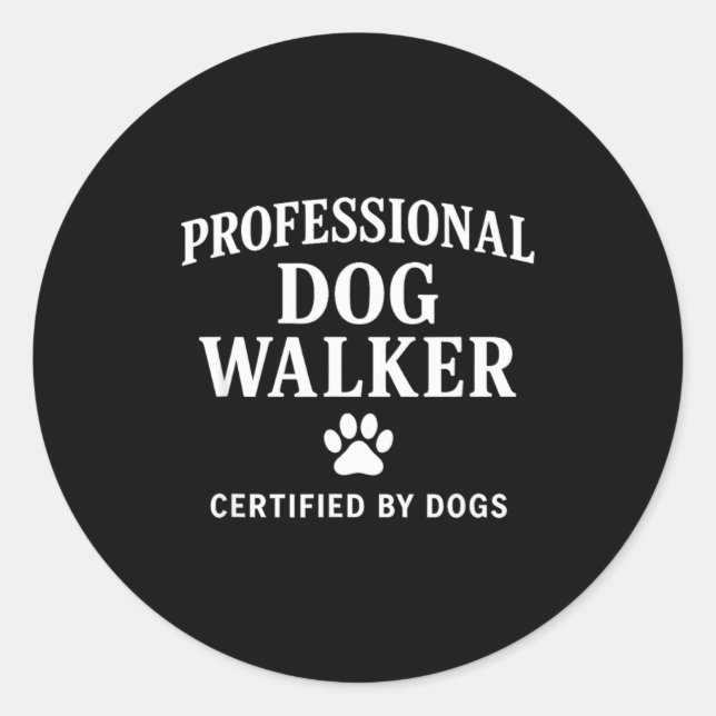Adesivo Professional Dog Walker - Certified By Dogs Gift  (Frente)