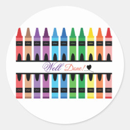 Adesivo Professor Colorido e Bem Feito Lápis Crayon