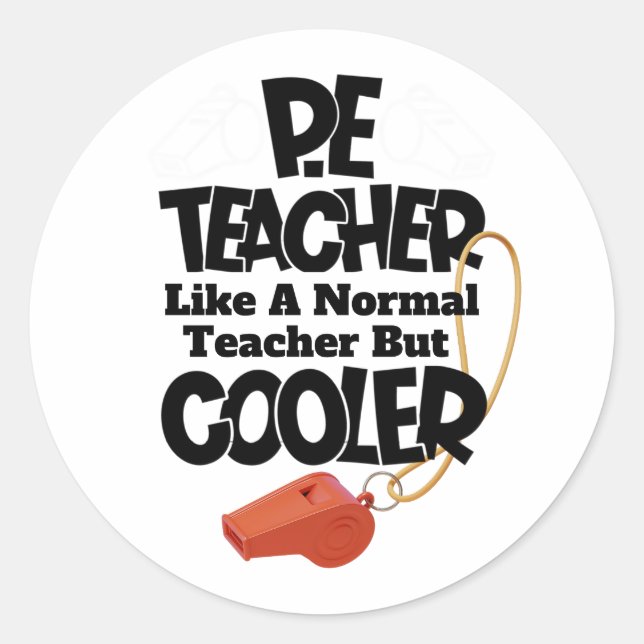 Adesivo Professor como professor normal, mas mais legal (Frente)