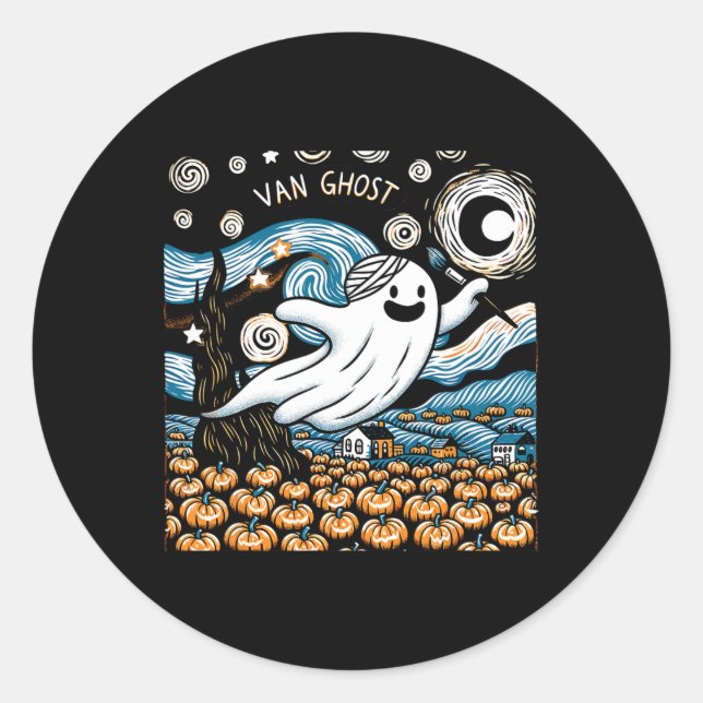 Adesivo Professor de Arte Fantasma Halloween 2 (Frente)