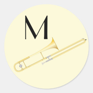 Adesivo Professor de Bandas Musical de Trombone