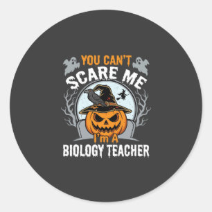 Adesivo Professor de Biologia do Halloween Você Não Me Ass