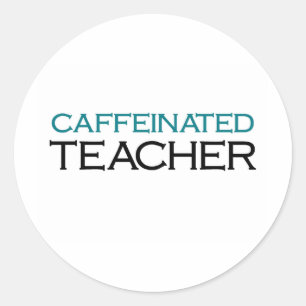 Adesivo Professor de Caffeinated (sacudida azul)