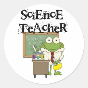 Adesivo Professor de ciências do sapo
