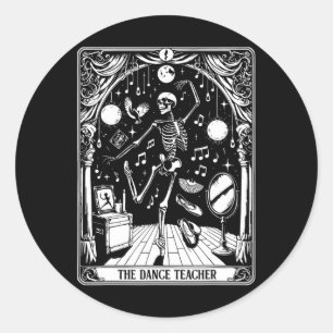 Adesivo Professor de dança Tarot Card Skeleton Dancing Bal