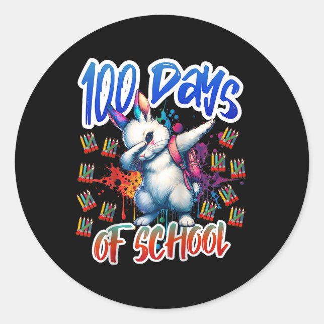 Adesivo Professor de equipamento engraçado para 100 dias & (Frente)