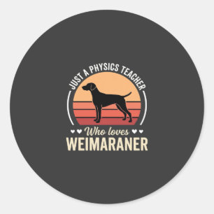 Adesivo Professor de Física Amante do Cão Weimaraner