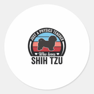 Adesivo Professor de Física Shih Tzu Camisa Vintage de Cac