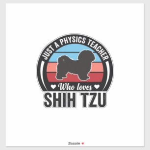 Adesivo Professor de Física Shih Tzu Camisa Vintage Design