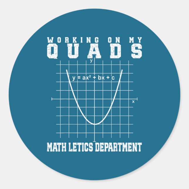Adesivo professor de ginásio de matemática de álgebra math (Frente)