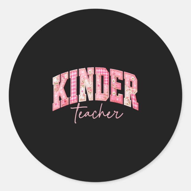 Adesivo Professor de Kinder patchwork volta às aulas prime (Frente)